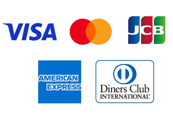 VISA・MasterCard・JCB・AmericanExpress・Diners Clubに対応したクレジットカード払いの案内